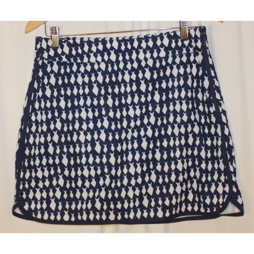 NEW Vineyard Vines Diamond Fish Print Skort SIZE 4 Navy Blue